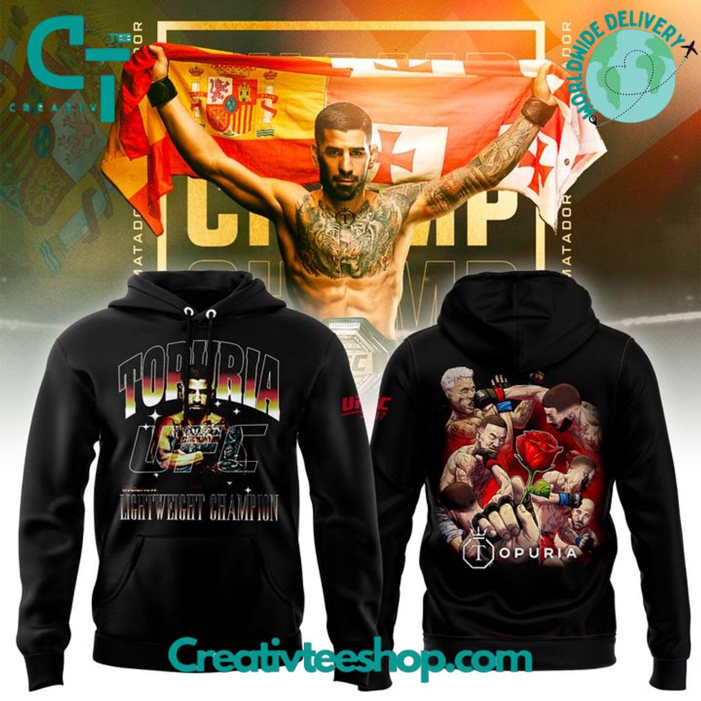 Ilia Topuria UFC 317 #AndNew World Men’s Lightweight Champion Winner Hoodie
