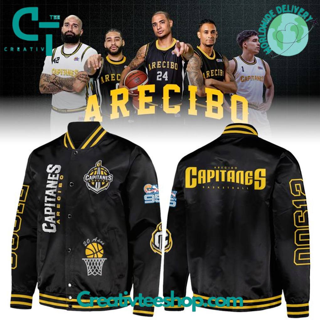 Capitanes de Arecibo BSN Special Black Bomber Jacket