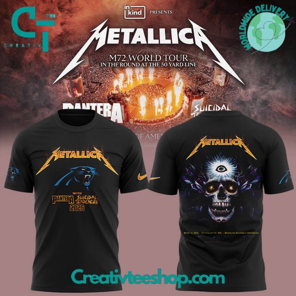 Metallica M72 World Tour 2025 x Carolina Panthers Special Tee