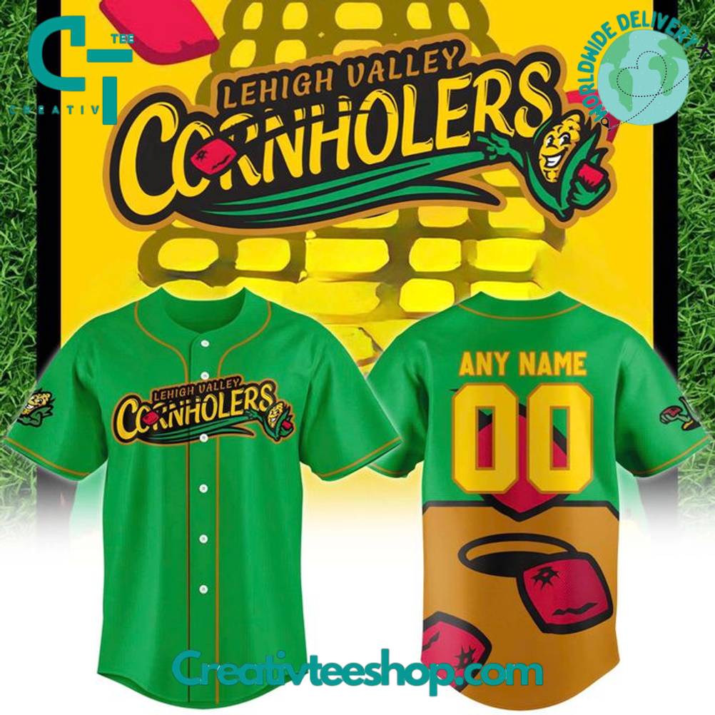 Lehigh Valley IronPigs “Lehigh Valley Cornholers” Personalized Baseball Jersey