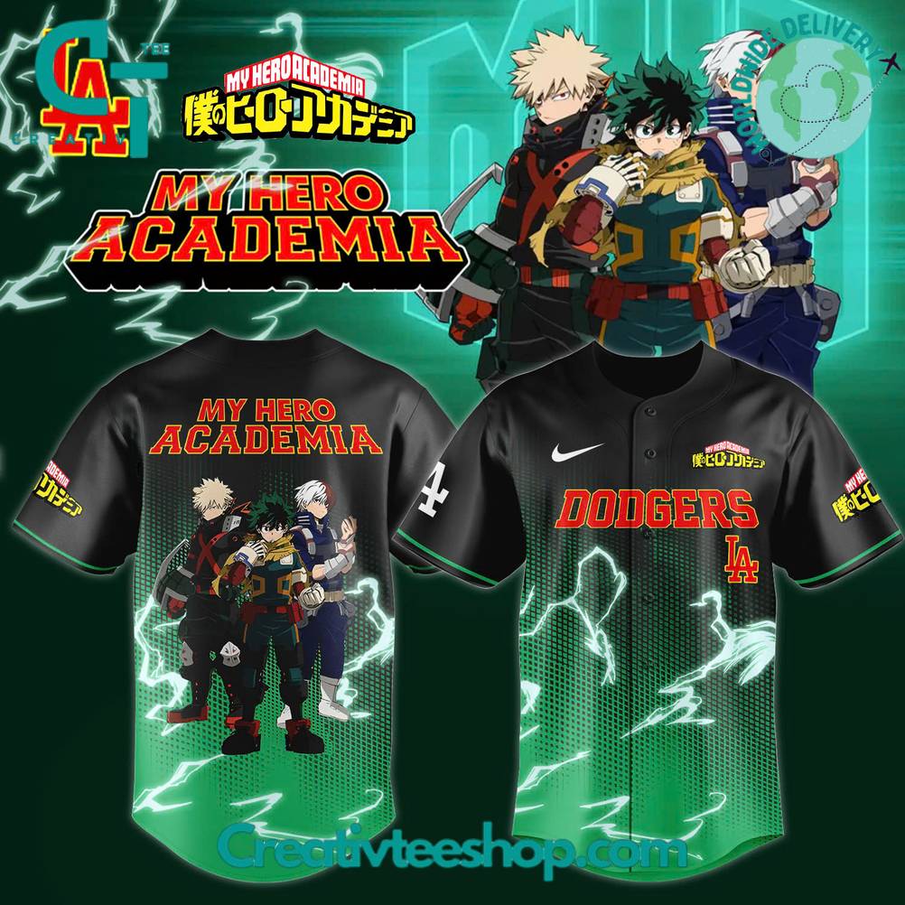 Los Angeles Dodgers x Hero Academia Baseball Jersey