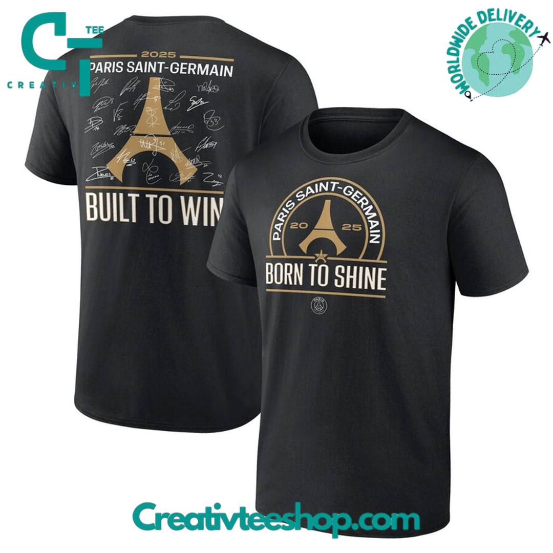 Paris Saint Germain ‘Born To Shine’ UCL Champions Special Black Tee
