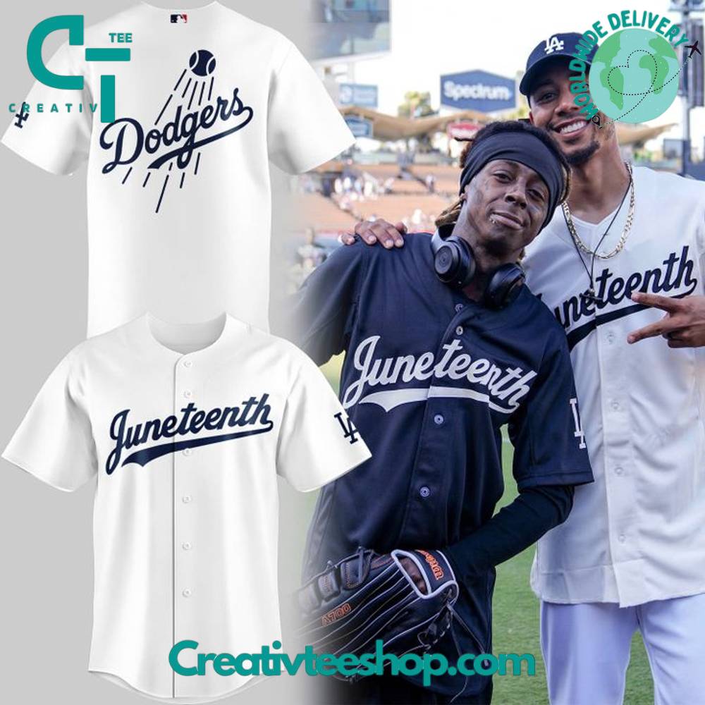 Los Angeles Dodgers Juneteenth Special White Baseball Jersey