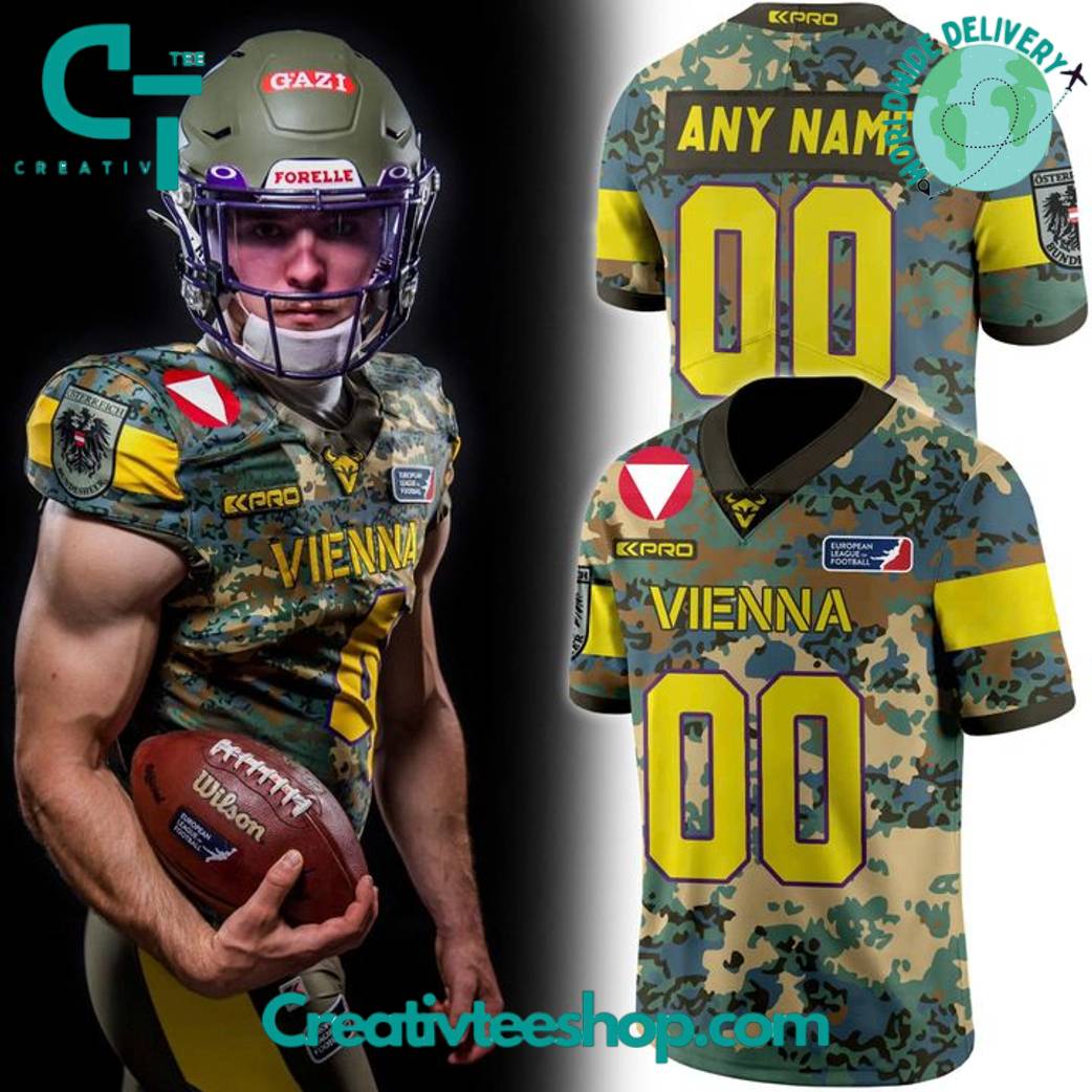Vienna Vikings Salute to Service 2025 Camo Football Jersey