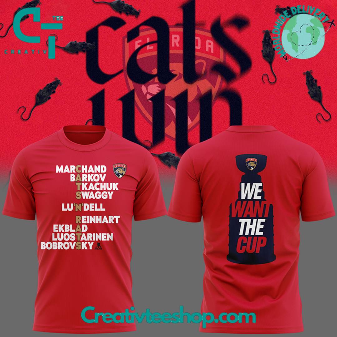 Florida Panthers “We Want the Cup” Special Red Tee