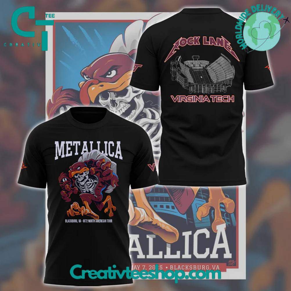Virginia Tech Hokies x Metallica M72 World Tour Special Tee