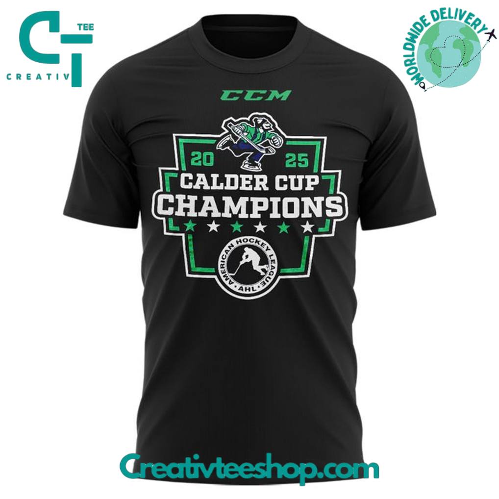 Abbotsford Canucks 2025 Calder Cup Champions Special Black Tee
