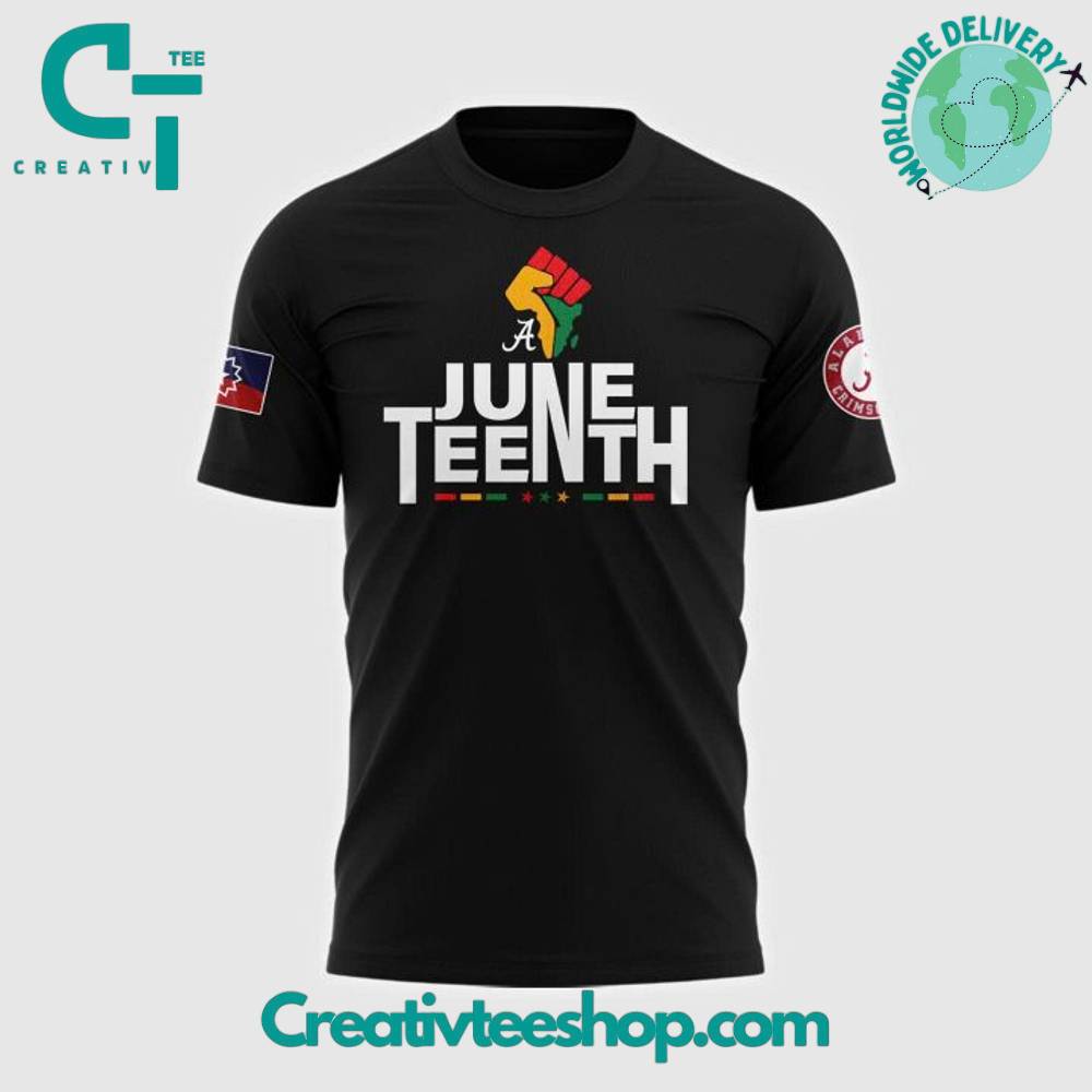 Alabama Crimson Tide x Juneteenth Heritage 2025 Special Black Tee