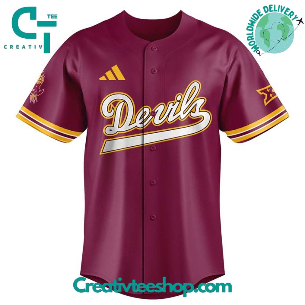 Arizona State Sun Devils x Draft Combine 2025 Red Baseball Jersey