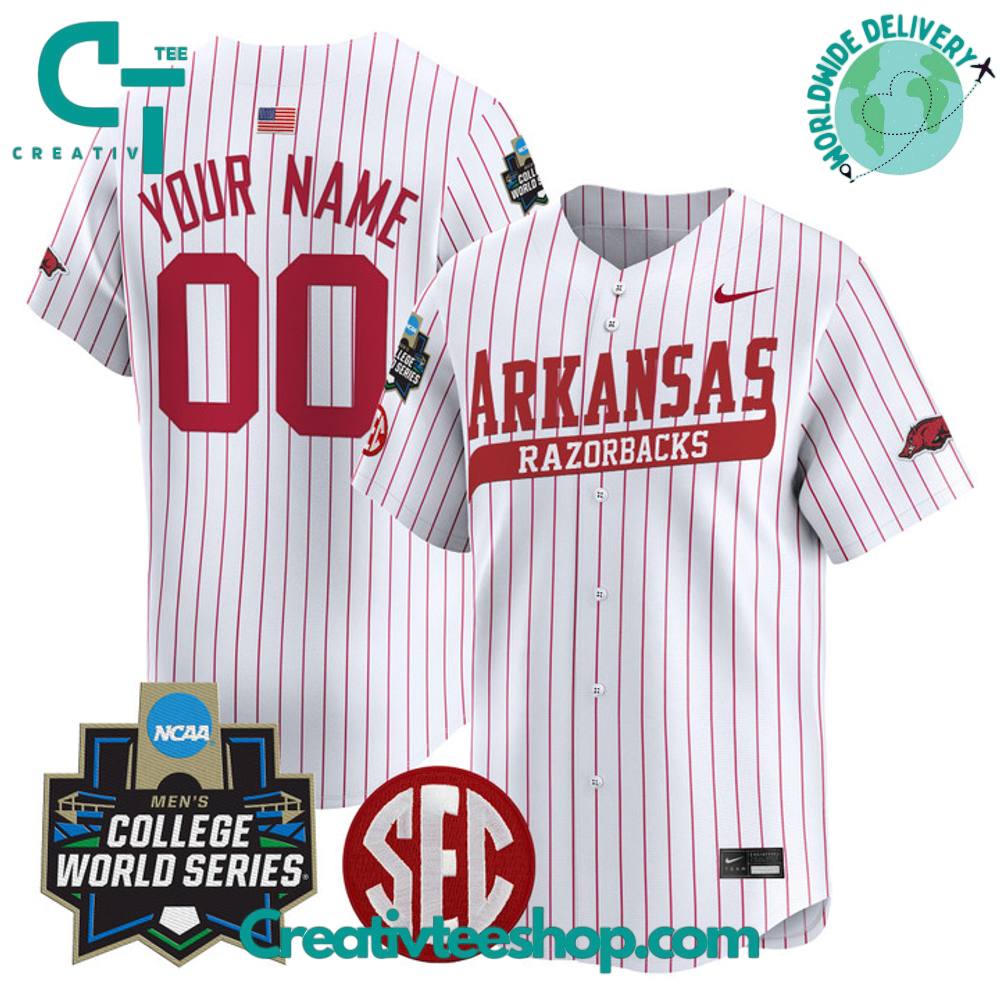 Arkansas Razorbacks 2025 World Series Limited Edition Baseball Jersey