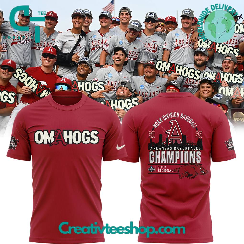 Arkansas Razorbacks Baseball OMAHOGS Super Regional Champions 2025 Shirt – Limited Edition