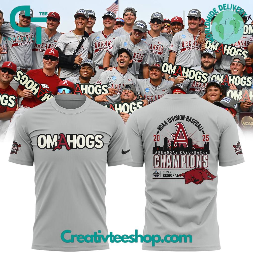 Arkansas Razorbacks Omahogs Super Regionals Champions 2025 Shirt