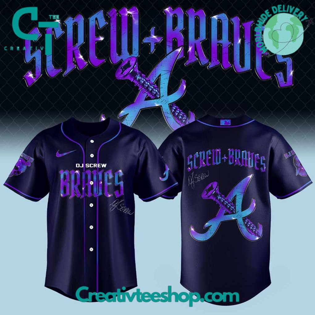 Atlanta Braves Honor All-Time DJ Screw Signature Baseball Jersey