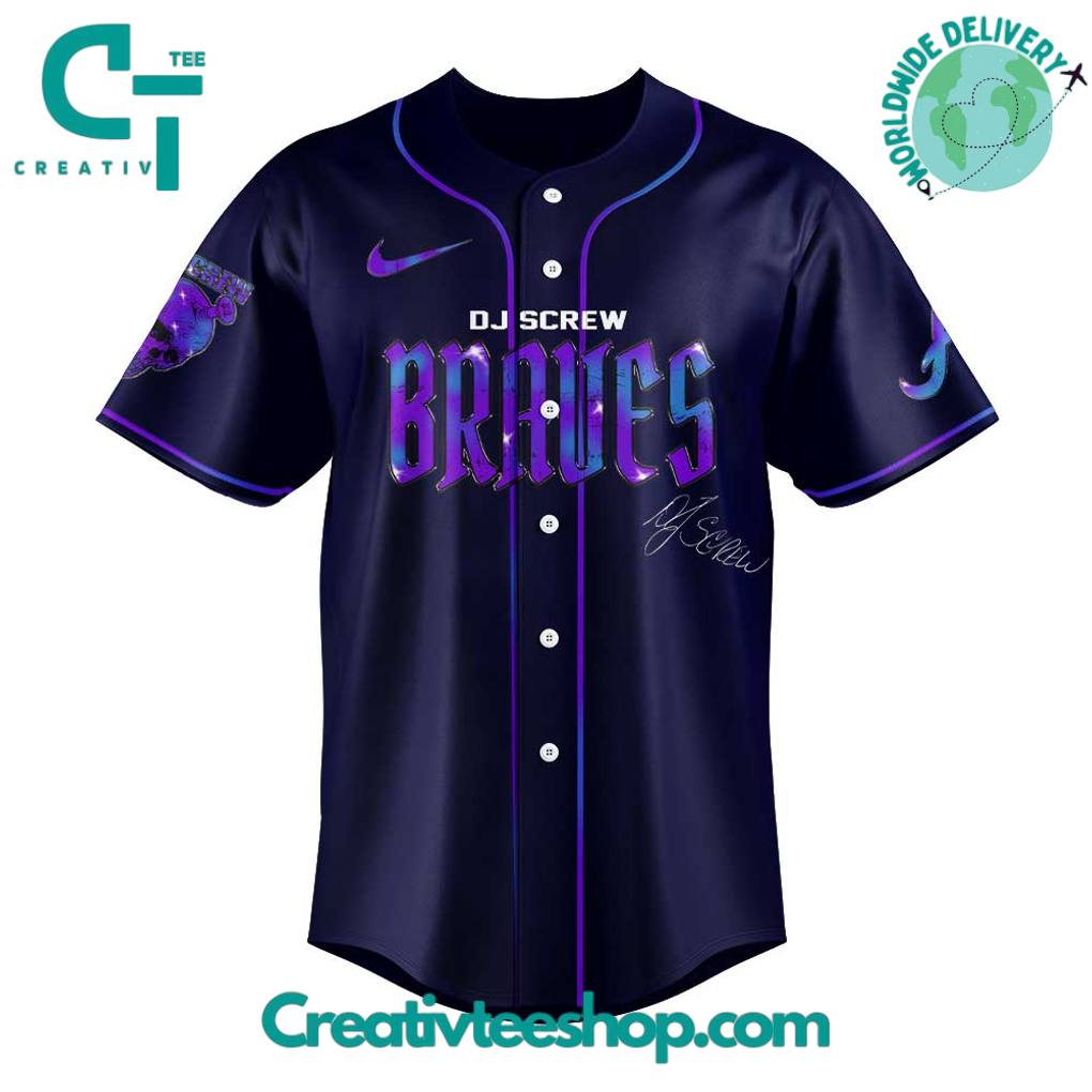 Atlanta Braves Honor All-Time DJ Screw Signature Baseball Jersey