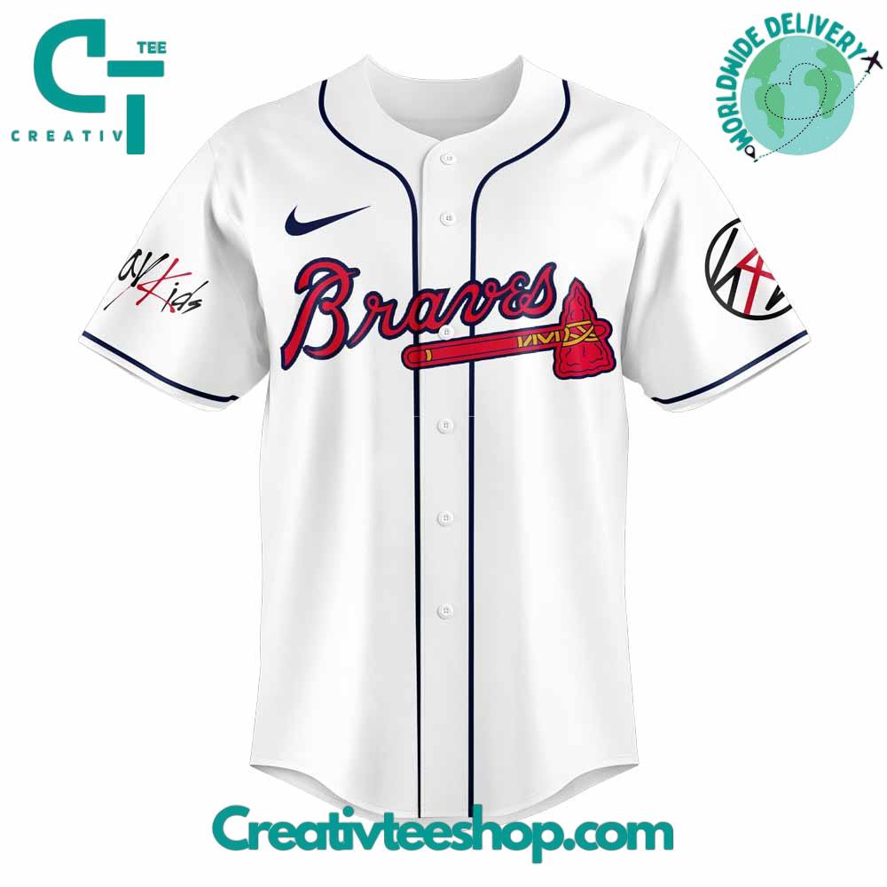 Atlanta Braves x Stray Kids DomiATE Word Tour Signature Baseball Jersey