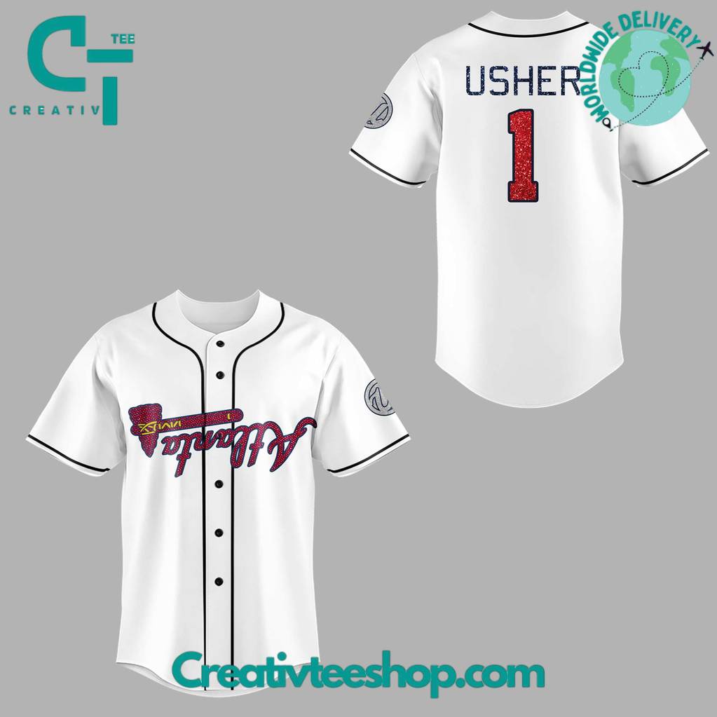 Atlanta Braves x Usher Upside Down Logo Special Baseball Jersey