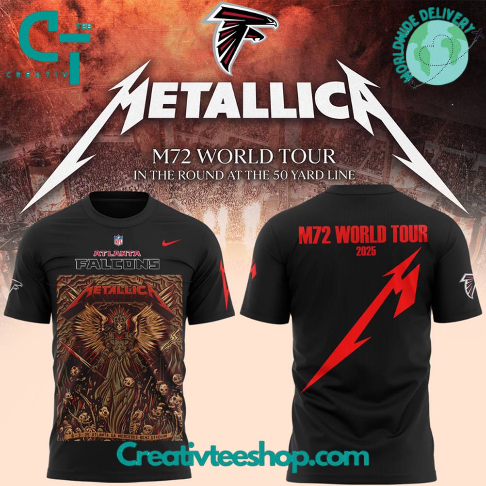 Atlanta Falcons x Metallica M72 World Tour 2025 Shirt – Limited Edition