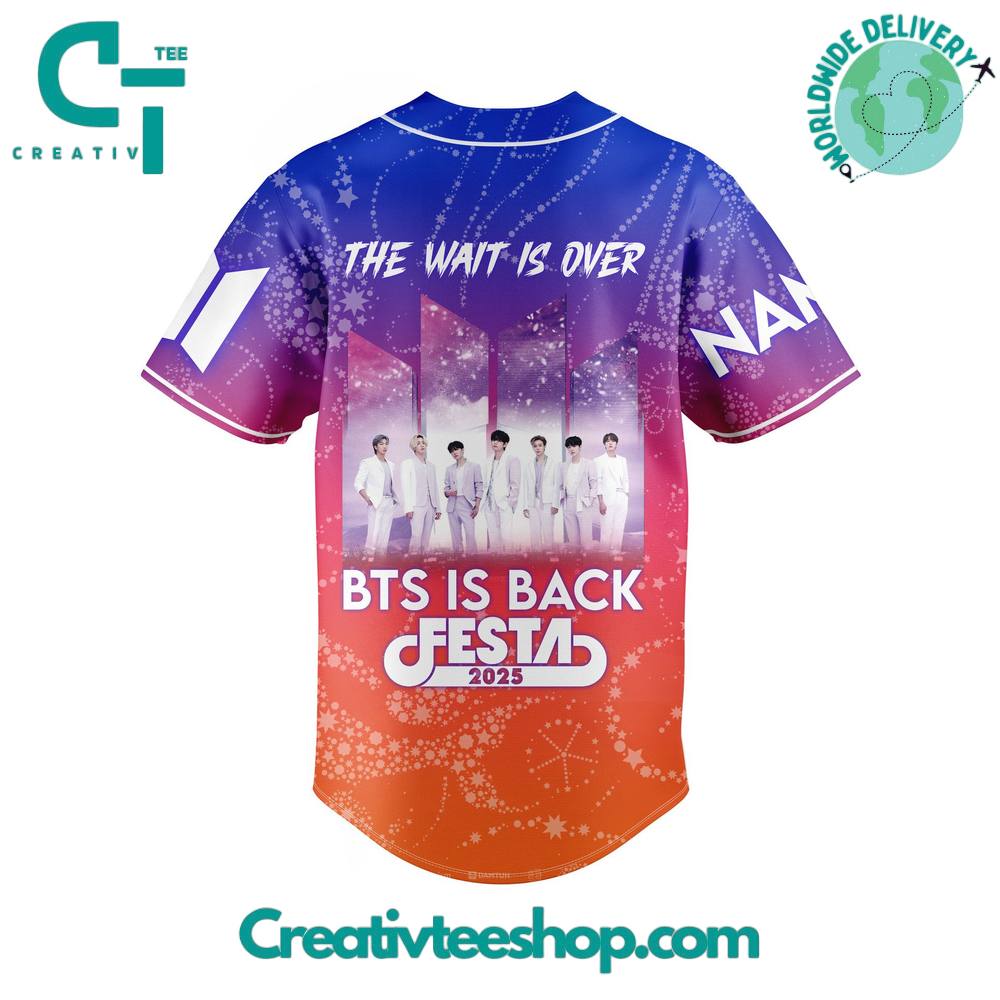 BTS Homecoming 12th Anniversary Festa Personalized Baseball Jersey