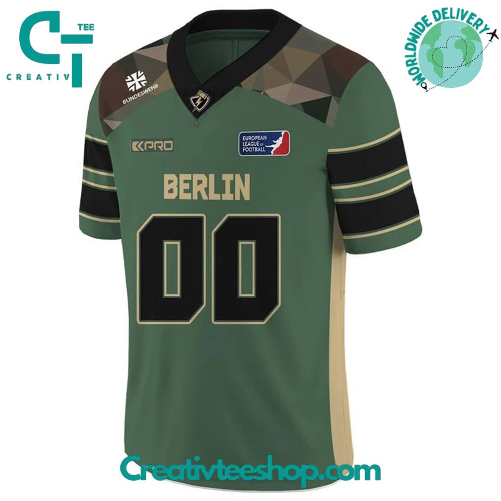 Berlin Thunder Veteranentag 2025 Green Camo Custom Jersey