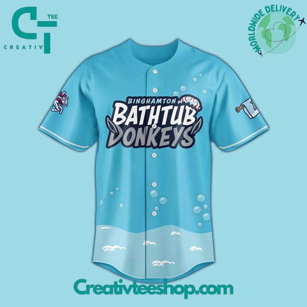 Binghamton Rumble Ponies x Bathtub Donkeys Personalized Baseball Jersey