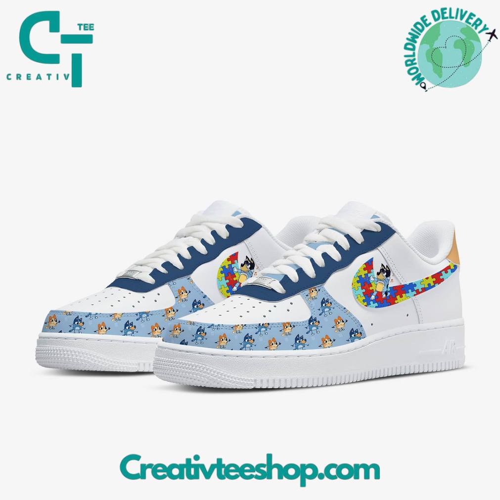 Bluey x Autism Awareness Special Edition Air Force 1 Shoes