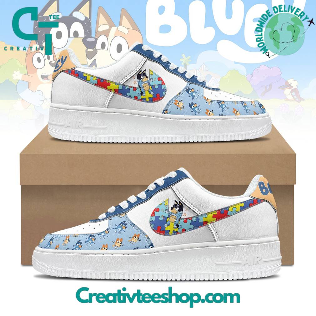 Bluey x Autism Awareness Special Edition Air Force 1 Shoes