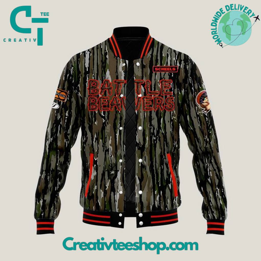 Boise Battle Beavers Baseball Special Camo Baseball Jacket
