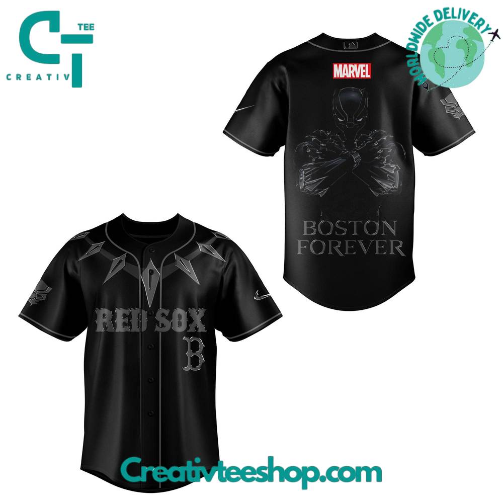 Boston Red Sox x Black Panther “Wakanda Forever” Special Baseball Jersey