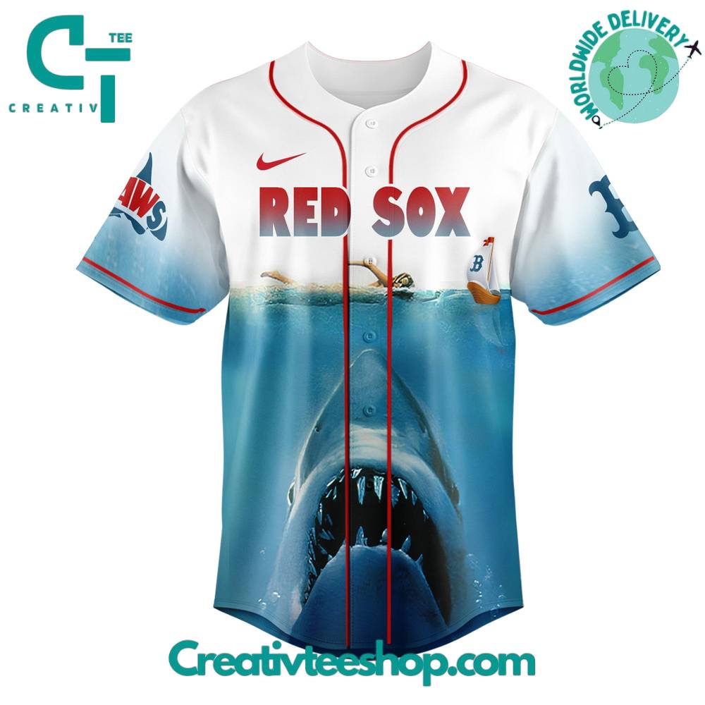 Boston Red Sox x Jaws Movie 50th Anniversary Special Baseball Jersey