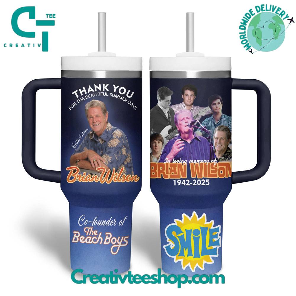 Brian Wilson “Thank you for the memories” Special Tumbler 40oz with Handle
