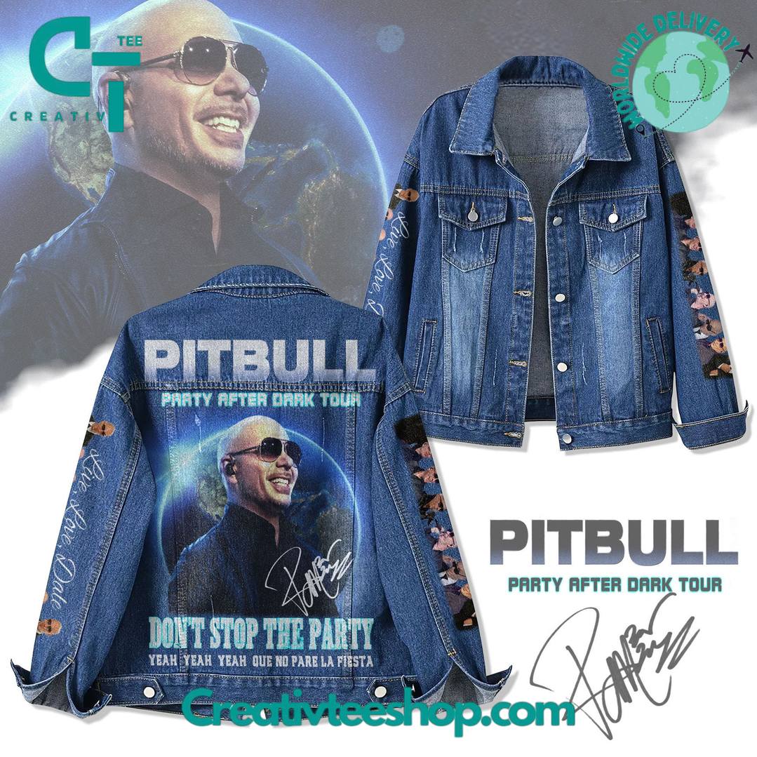Pitbull Party After Dark Tour Special Denim Jacket