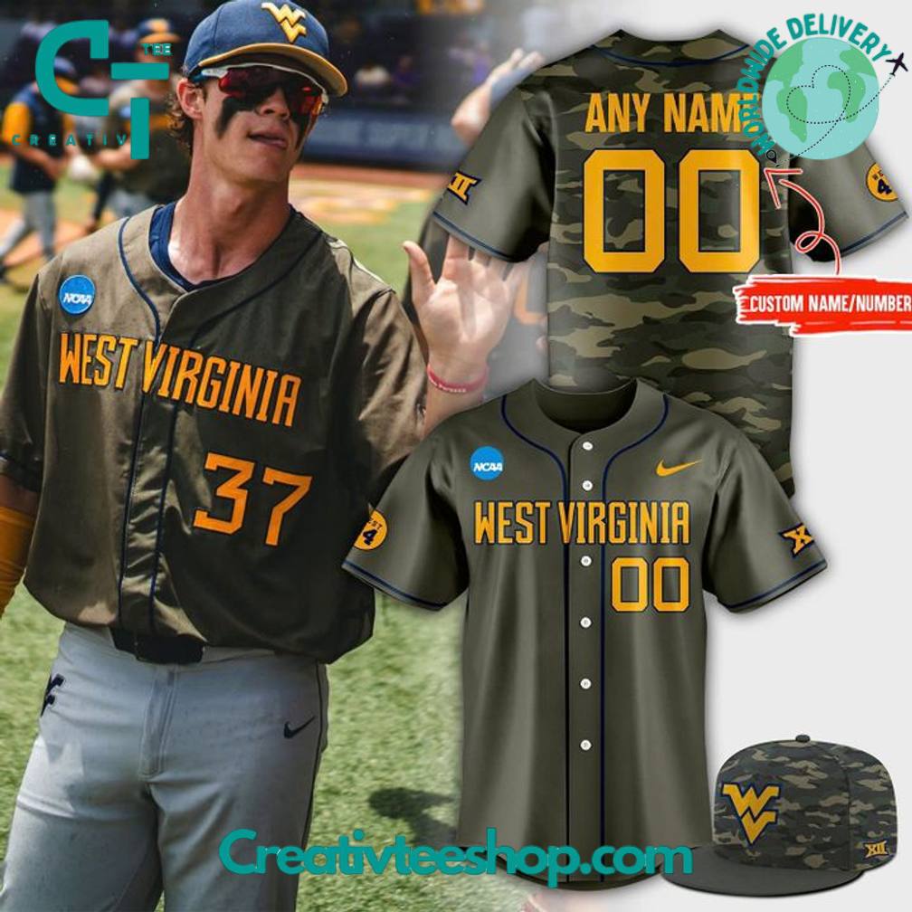West Virginia Mountaineers Special Camo Custom Jersey