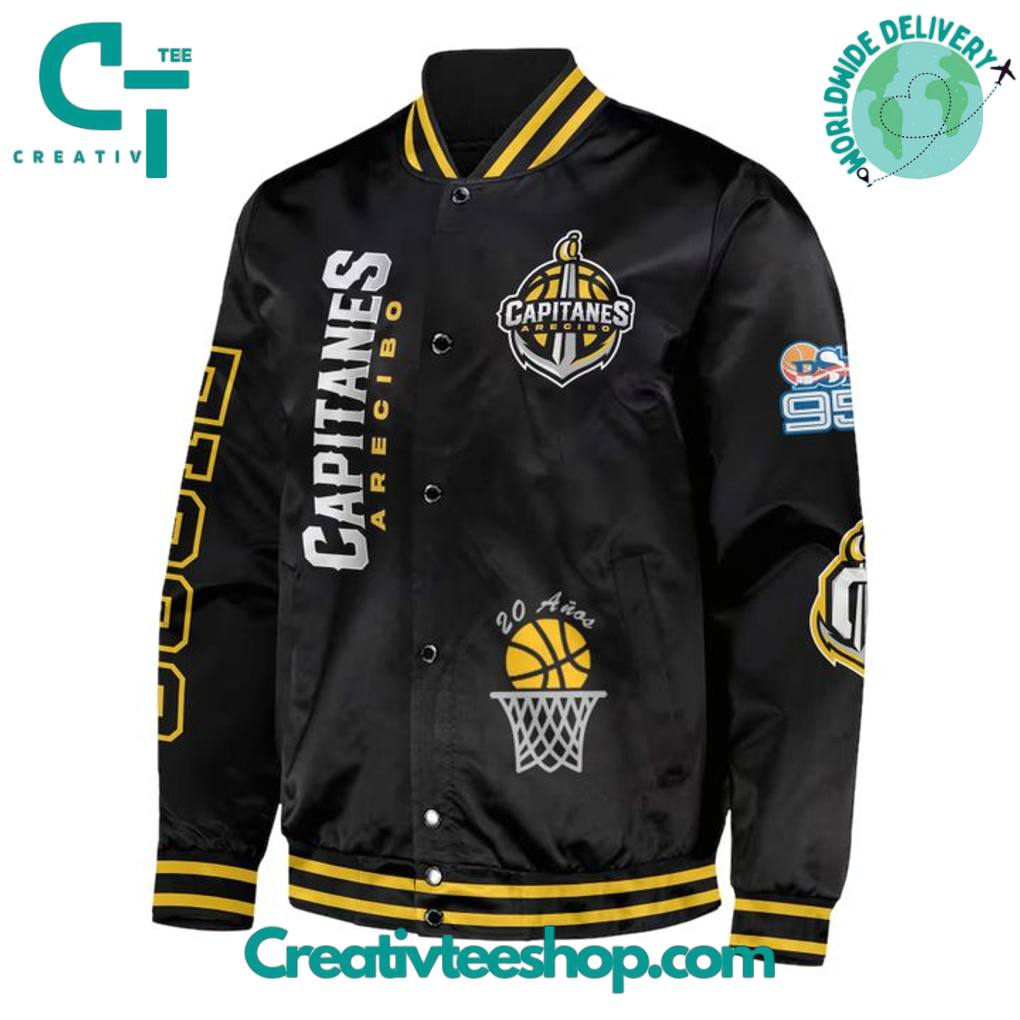 Capitanes de Arecibo BSN Special Black Bomber Jacket