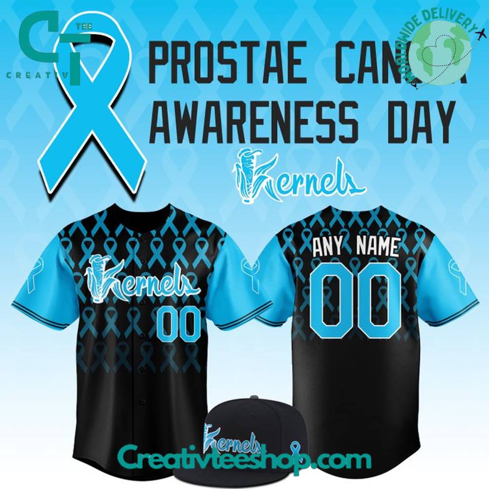 Cedar Rapids Kernels x Prostae Cancer Awareness Day Personalized Baseball Jersey