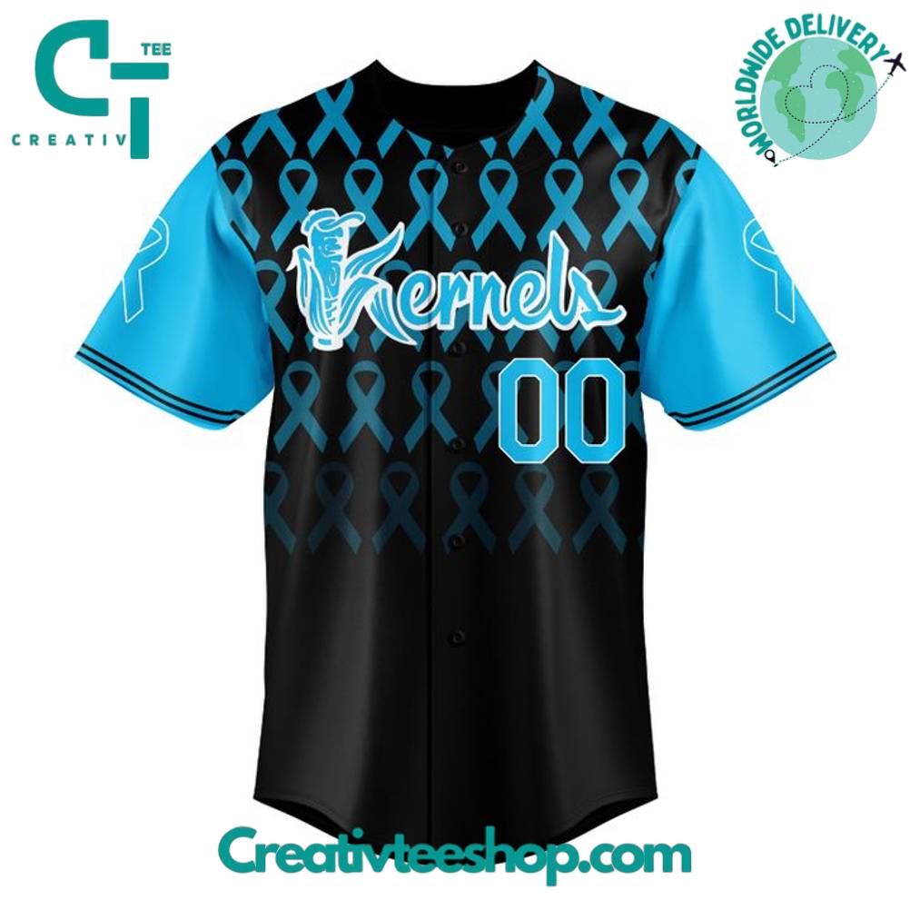 Cedar Rapids Kernels x Prostae Cancer Awareness Day Personalized Baseball Jersey