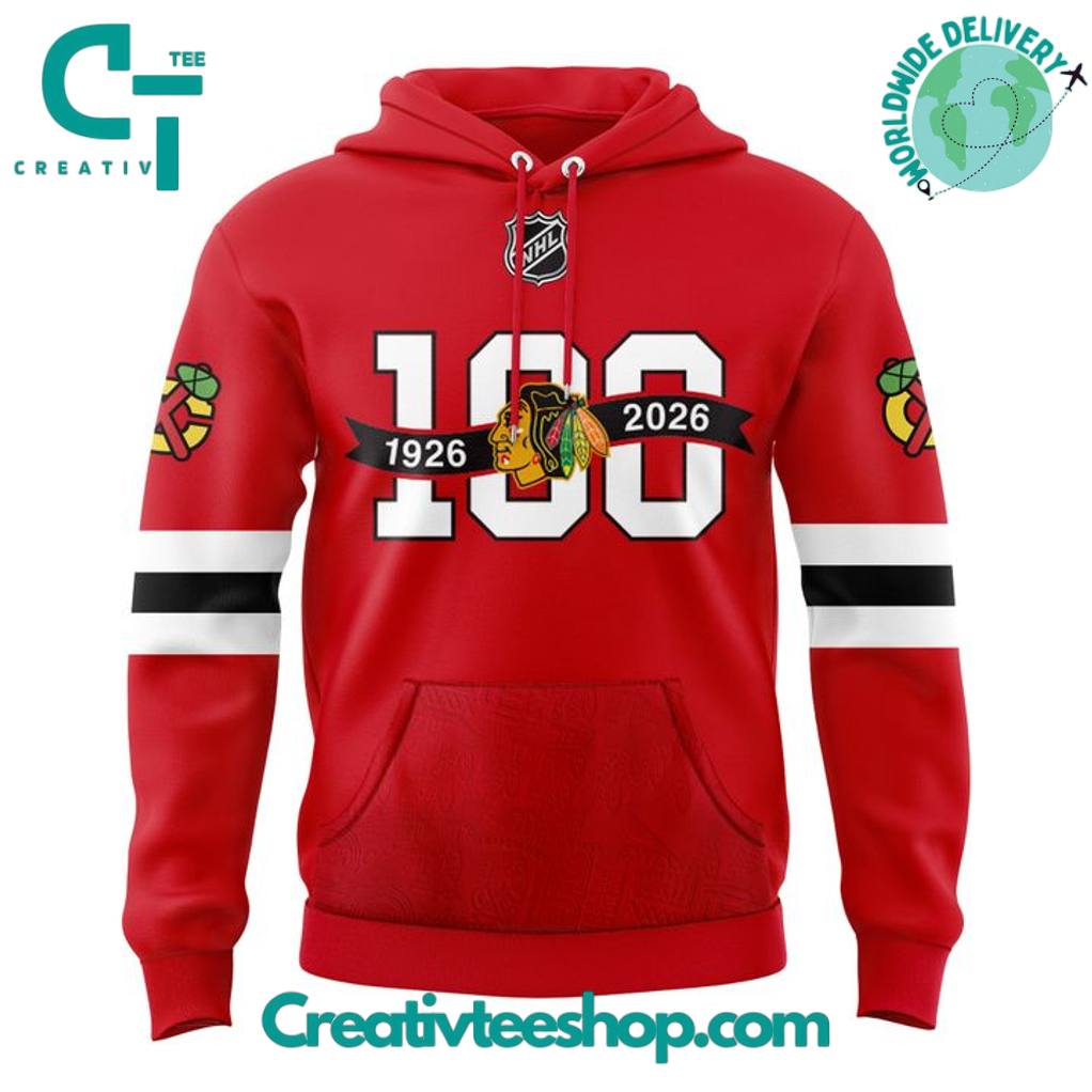 Chicago Blackhawks 100 Years Anniversary Special Hoodie