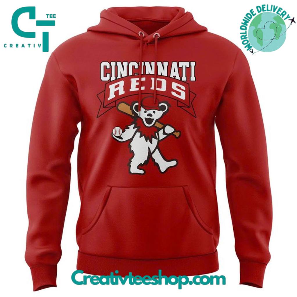 Cincinnati Reds x Grateful Dead Night Special Red Hoodie