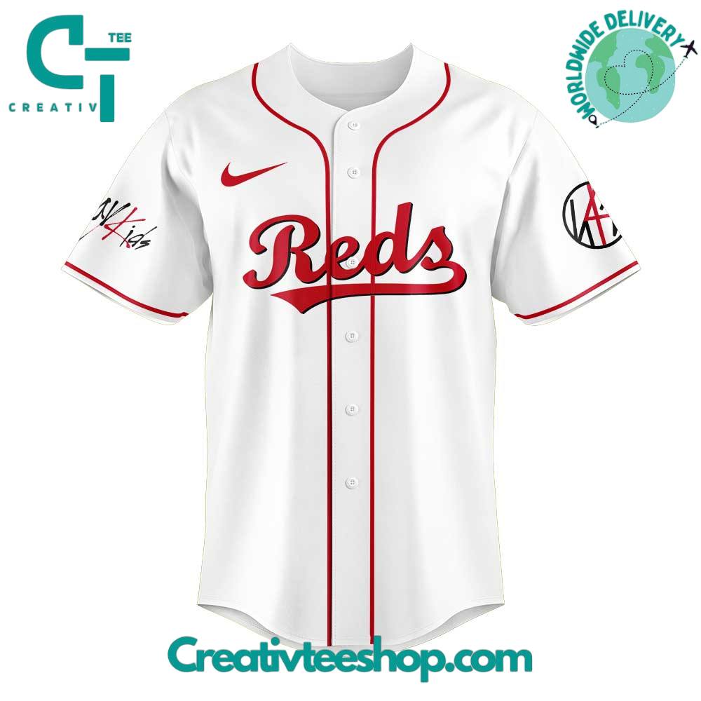 Cincinnati Reds x Stray Kids DomiATE Word Tour Signature Baseball Jersey