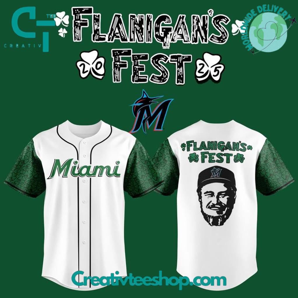 Miami Marlins Flanigans Fest 25 Special Edition Baseball Jersey