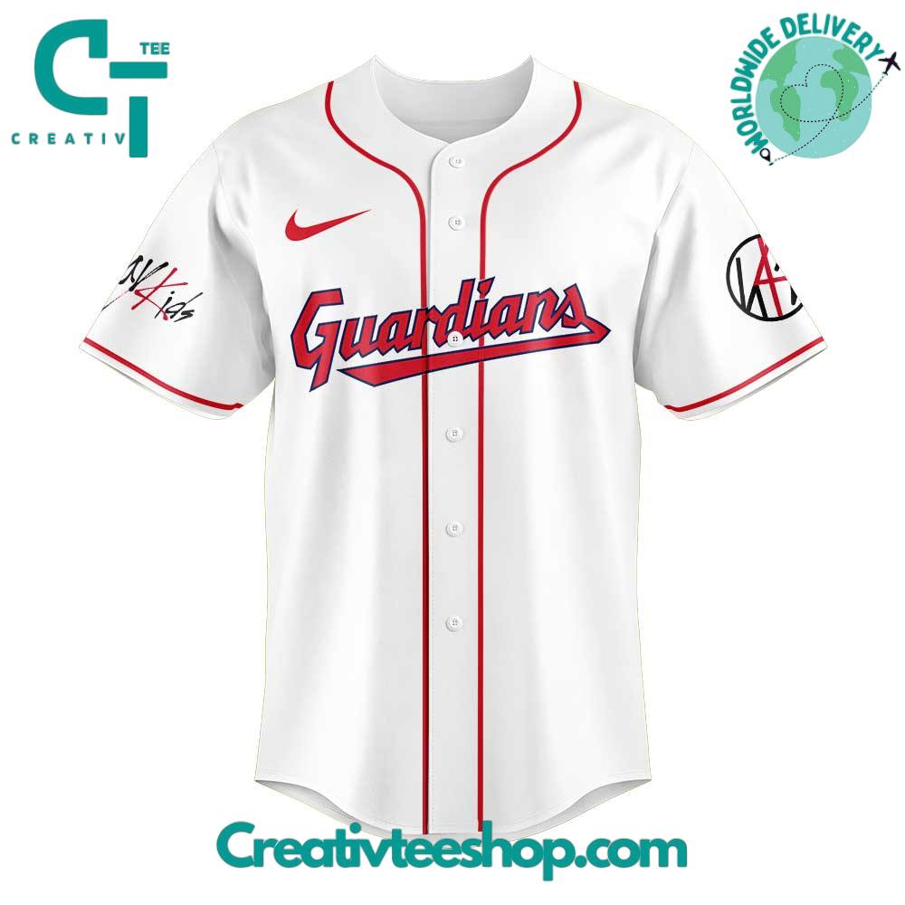 Cleveland Guardians x Stray Kids DomiATE Word Tour Signature Baseball Jersey