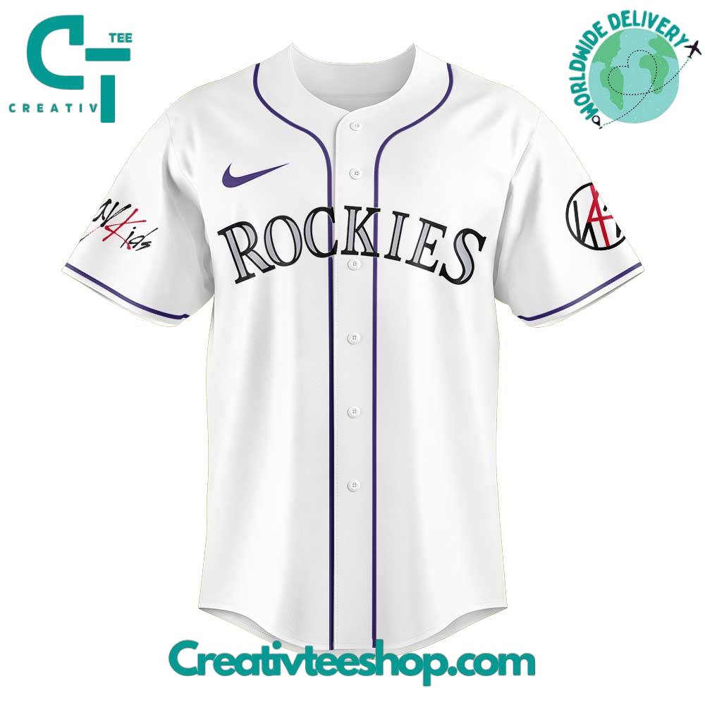 Colorado Rockies x Stray Kids DomiATE Word Tour Signature Baseball Jersey
