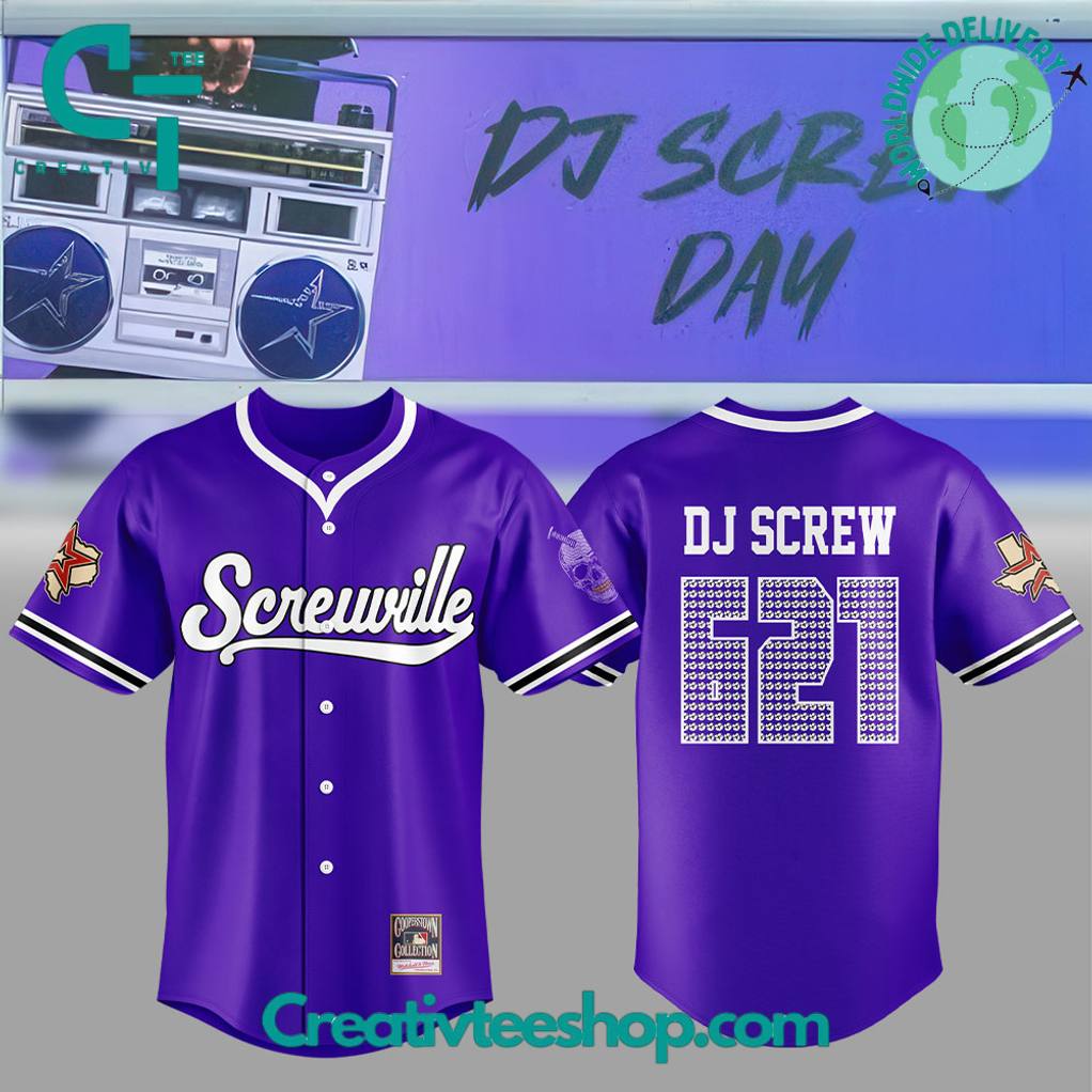 Houston Astros x DJ Screw Day 6/21 Screwville Purple Jersey