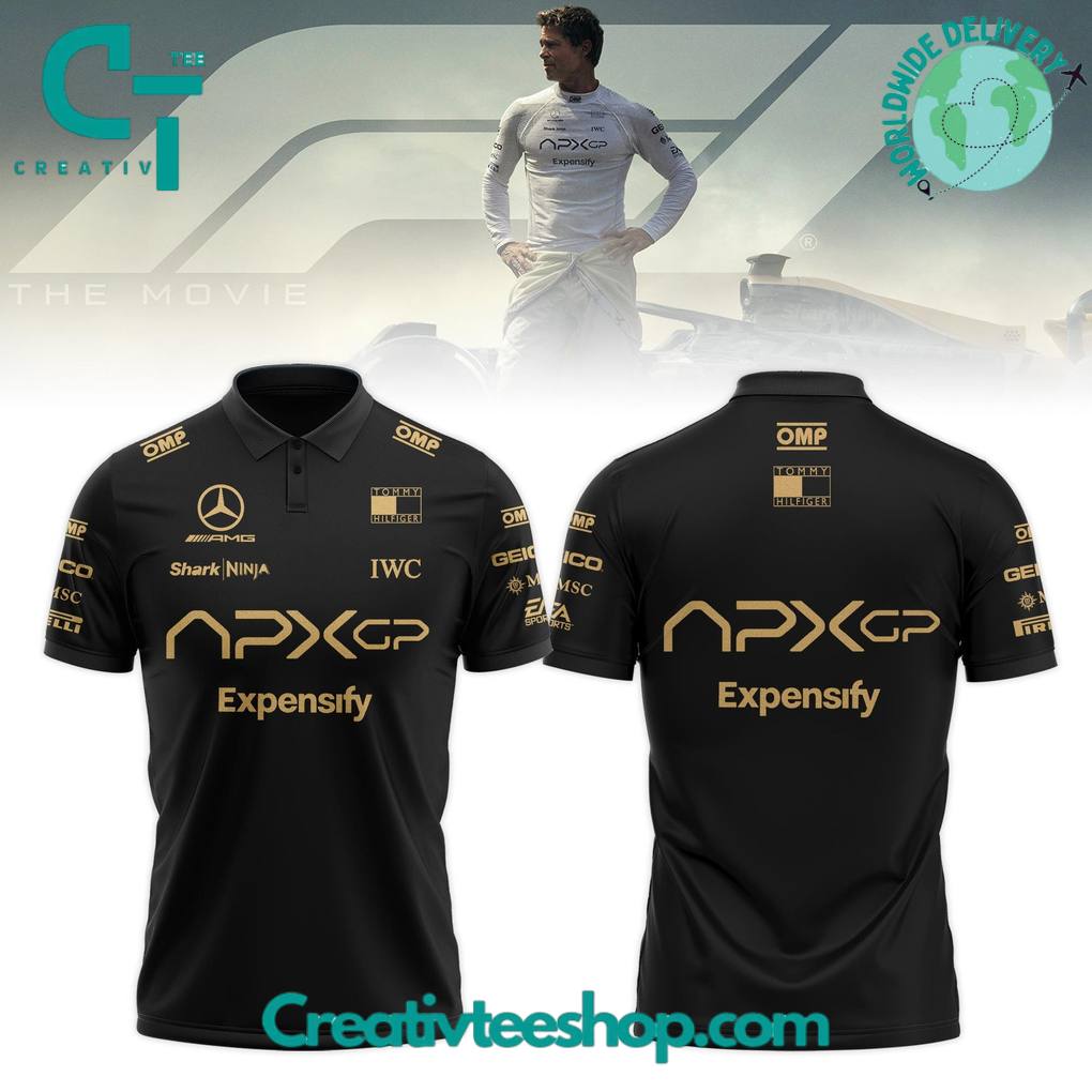 Mercedes F1 Team x F1 The Movie 2025 APXGP “Brad Pitt” Custom Polo