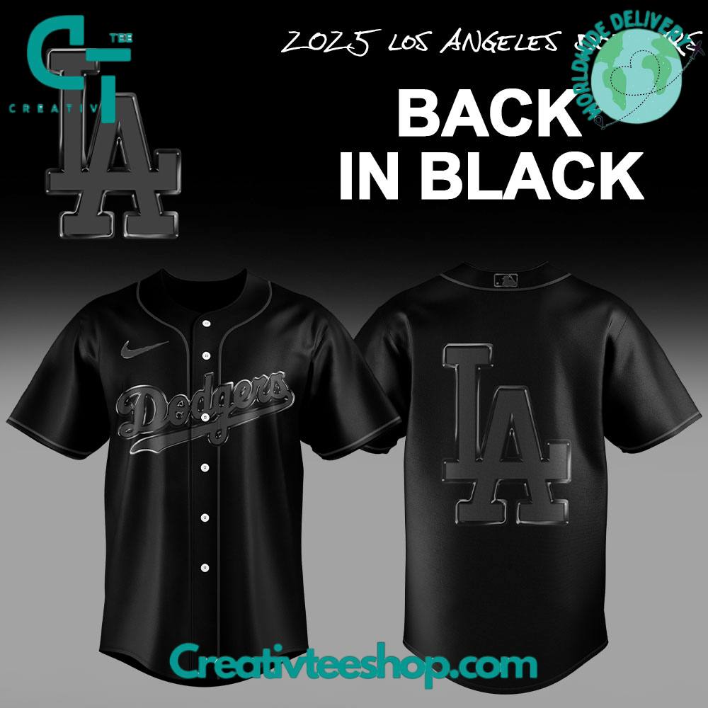 Los Angeles Dodgers “Back In Black” Special Baseball Jersey