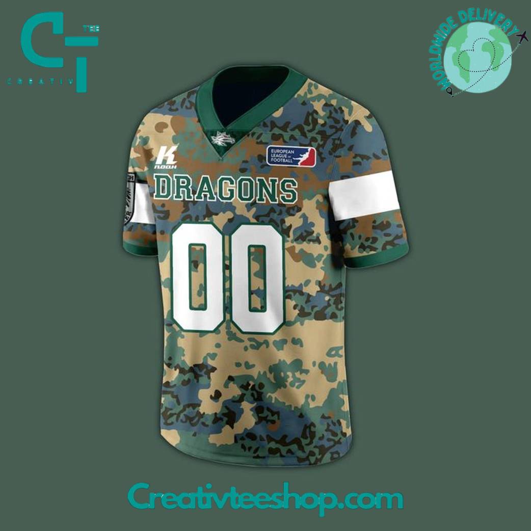 Danube Dragons Salute to Service 2025 Camo Football Jersey