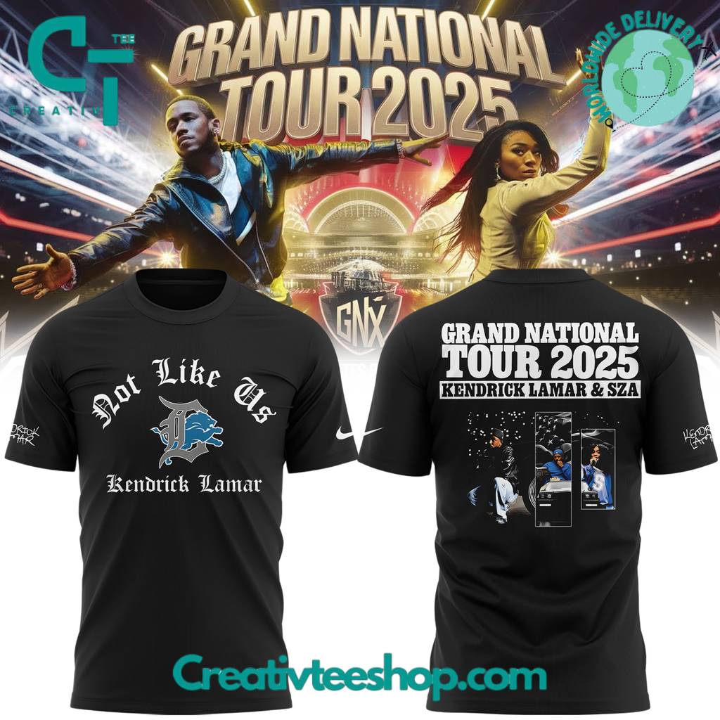 Detroit Lions x Kendrick Lamar x SZA Grand National 2025 Tour Shirt – Limited Edition