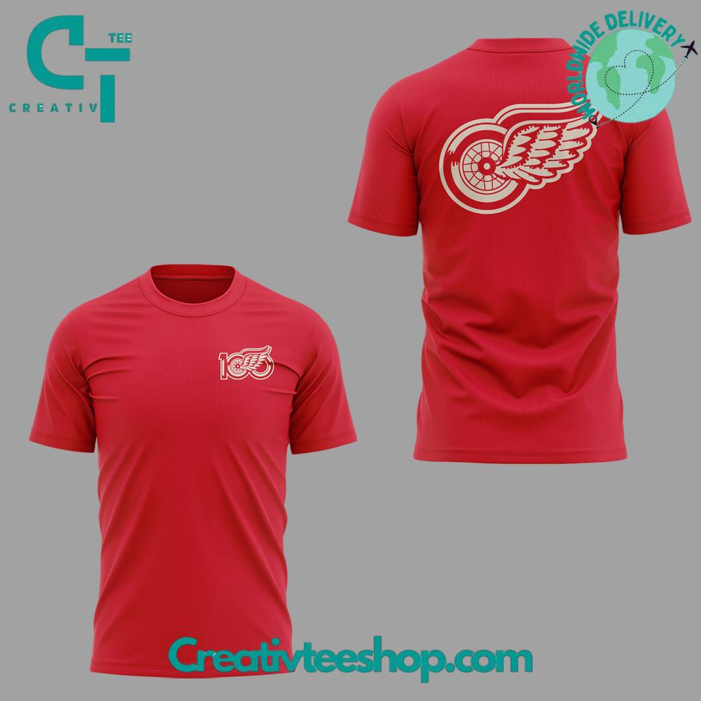 Detroit Red Wings “100 YEARS OF HOCKEYTOWN” Special Red Tee
