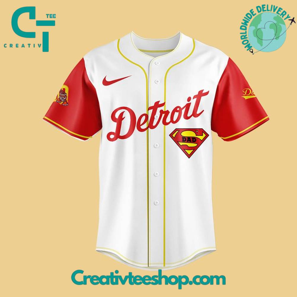 Detroit Tigers Happy Father’s Day 2025 Personalized Baseball Jersey