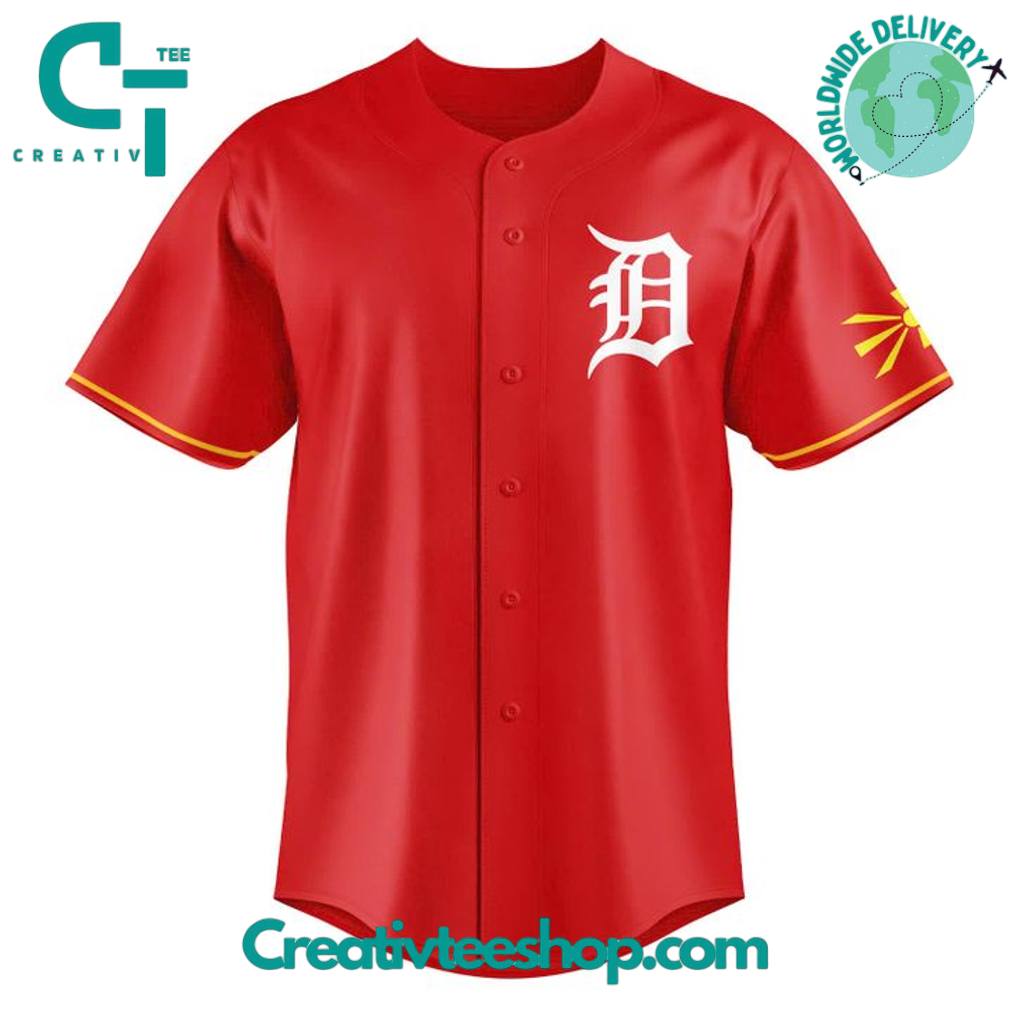 Detroit Tigers Macedonian Heritage Night 2025 Custom Baseball Jersey