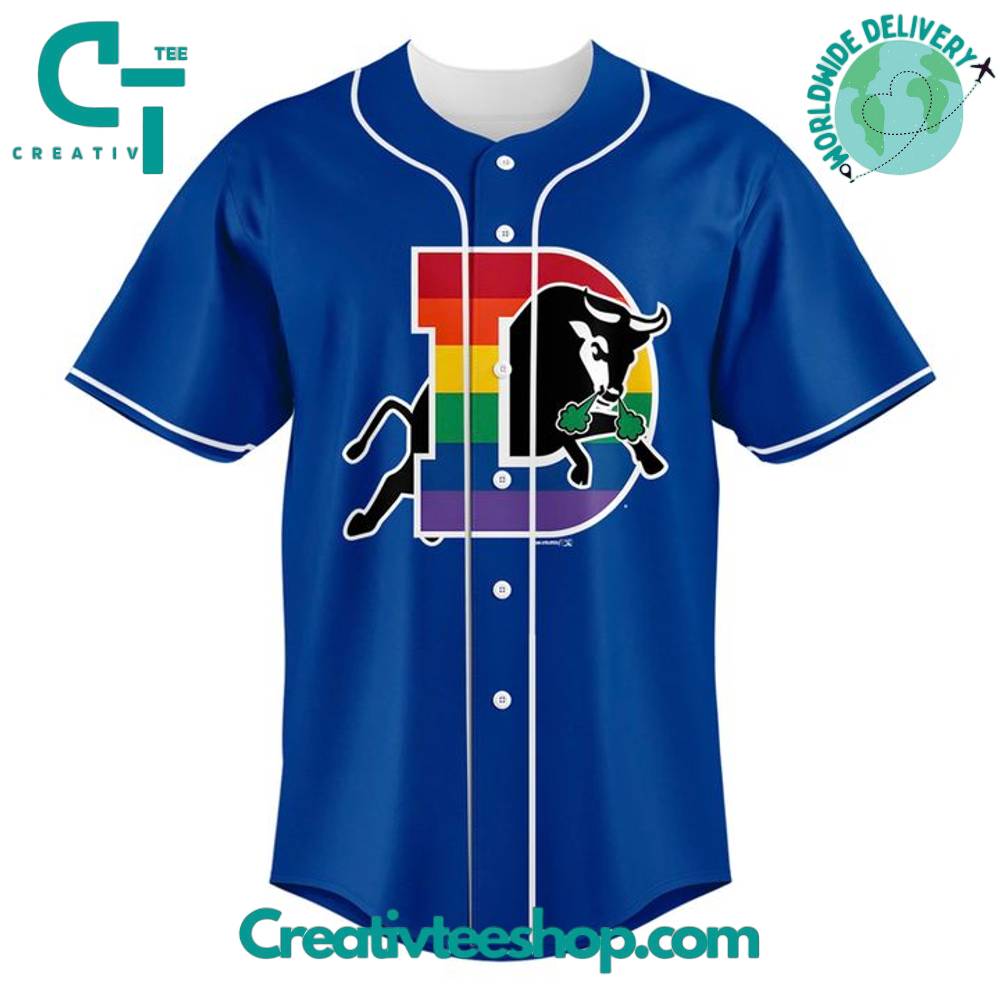 Durham Bulls Pride Month Personalized Baseball Jersey